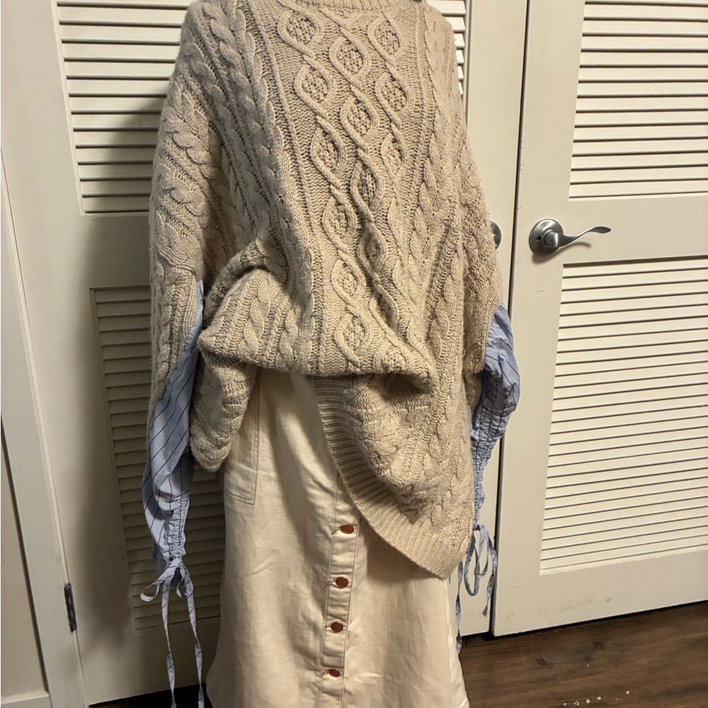 Fashion Nova Cream Cable Knit Sweater